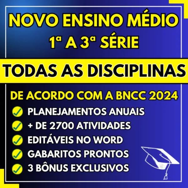 Todas As Disciplinas - Planejamentos E Atividades – Novo Ensino Médio 2024