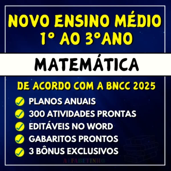 Matemática - Planejamentos E Atividades - Novo Ensino Médio 2025