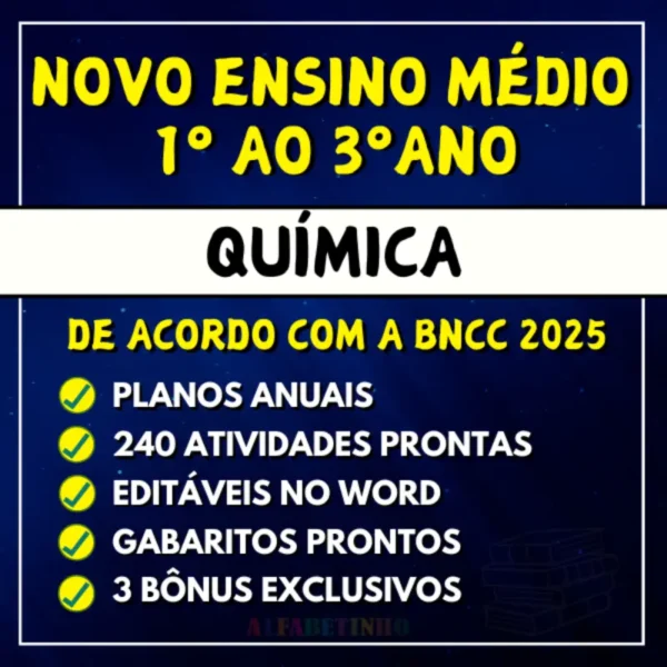 Química - Planejamentos E Atividades - Novo Ensino Médio 2025